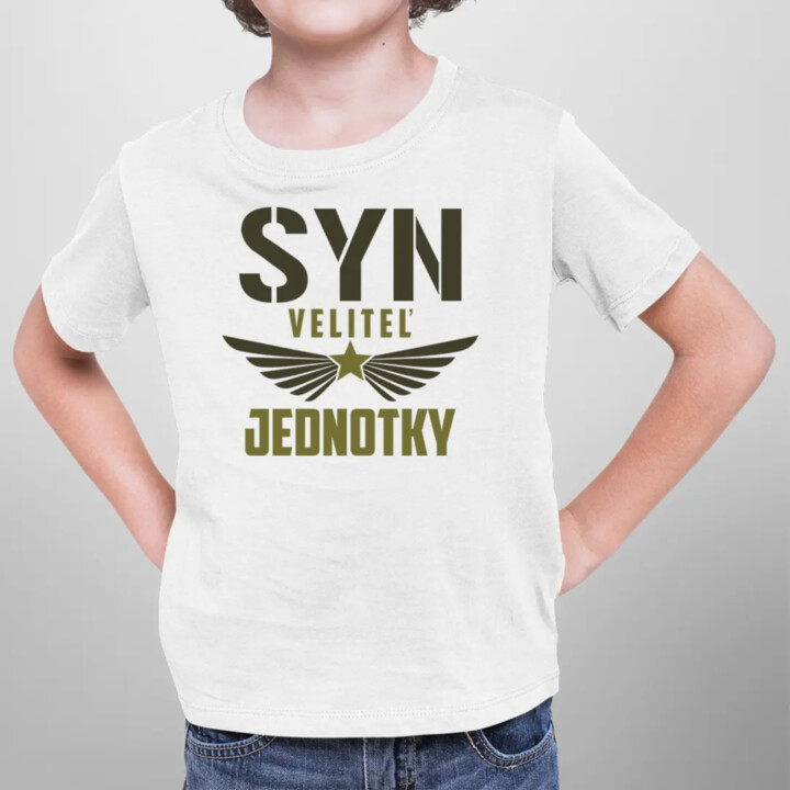 Syn veliteľ jednotky - detské tričko s potlačou
