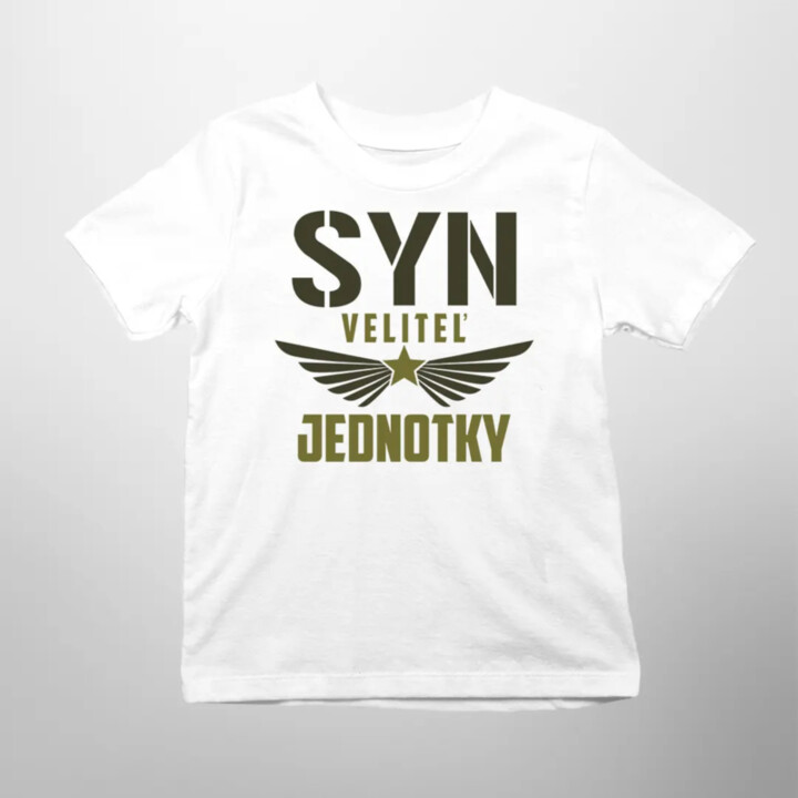 Syn veliteľ jednotky - detské tričko s potlačou