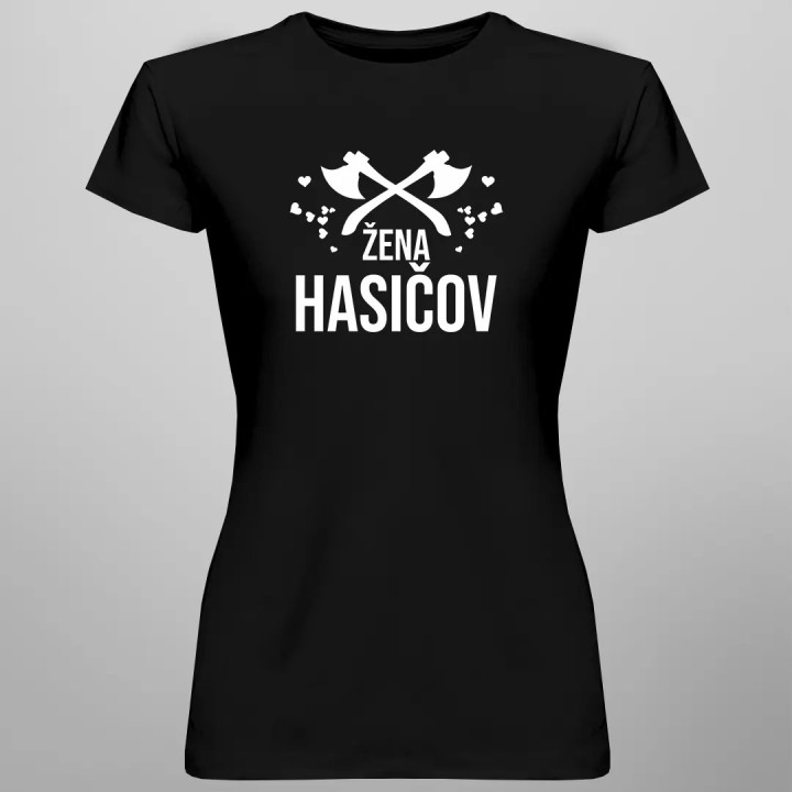 Žena hasičov - dámske tričko s potlačou