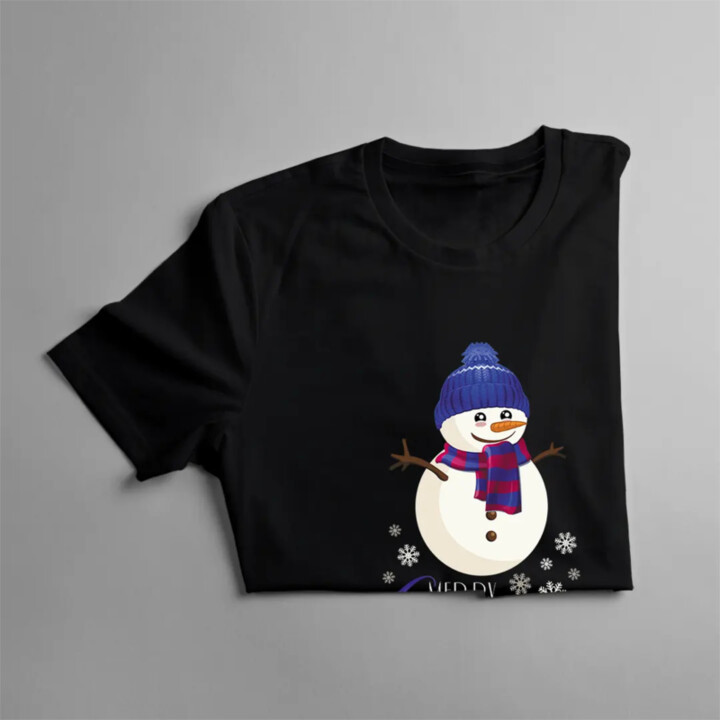 Merry Christmas - snehuliak - detské tričko s potlačou
