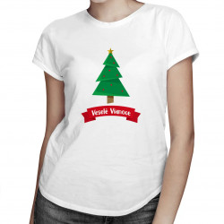 Veselé Vianoce - dámske tričko s potlačou