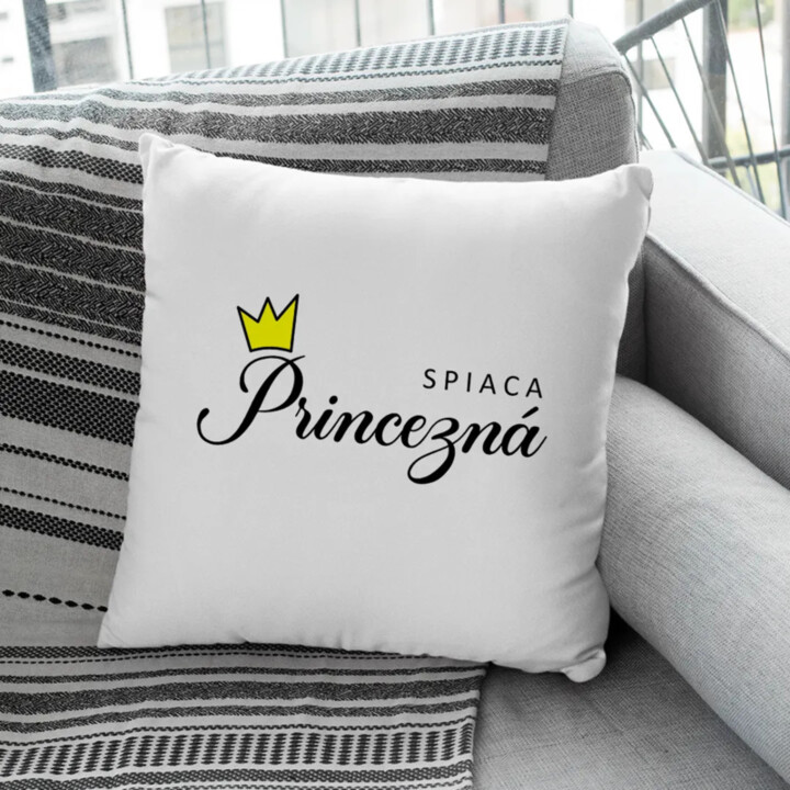 Spiaca princezná - vankúš s potlačou