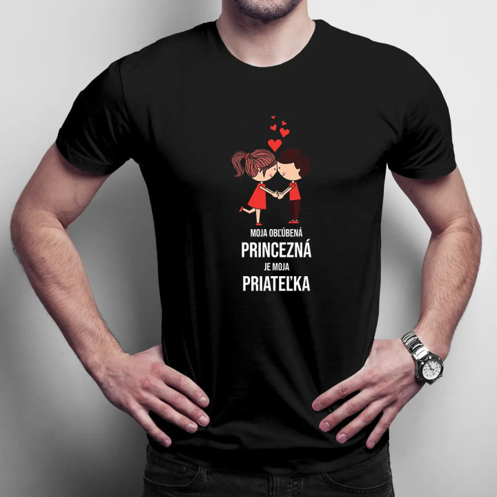 Moja obľúbená princezná je moja priateľka - pánske tričko s potlačou