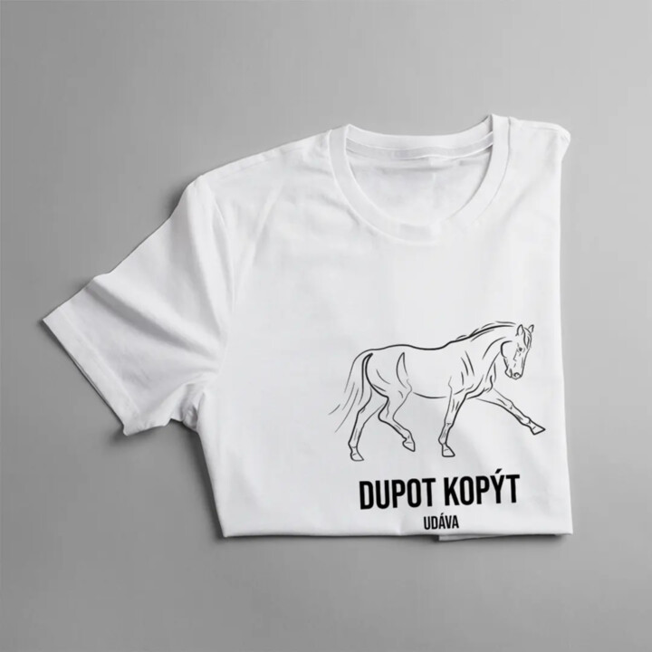 Dupot kopýt udáva rytmus môjho srdca - pánske tričko s potlačou