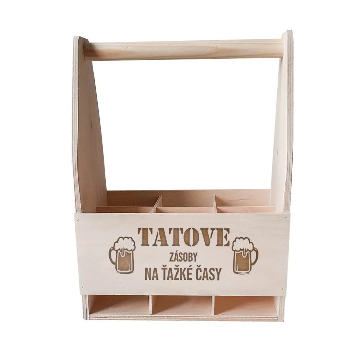 Tatove zásoby na ťažké časy - drevený nosič