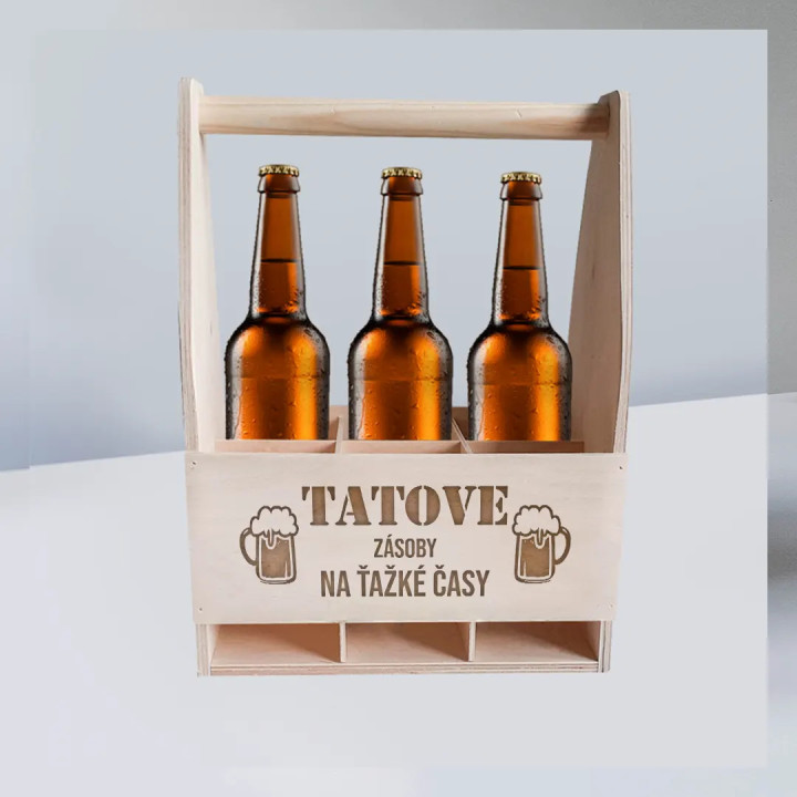 Tatove zásoby na ťažké časy - drevený nosič