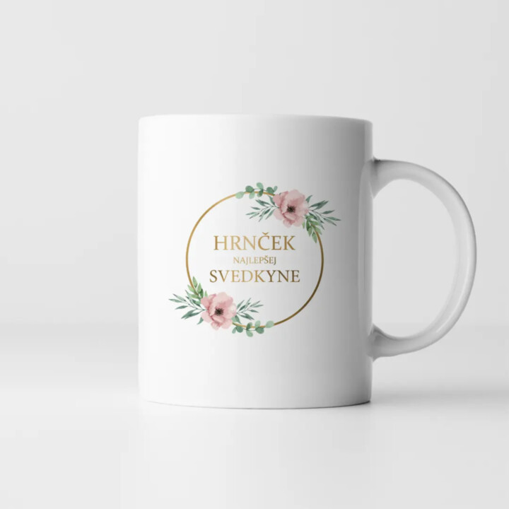 Hrnček najlepšej svedkyne - keramický hrnček s potlačou