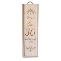 30 nádherných rokov - Personalizovaný produkt - krabica na víno s gravírovaním