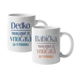 Sada pre babku a dedka - hrnky s potlačou