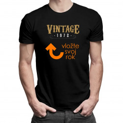 Vintage s vašim ročníkom - pánske tričko s potlačou - personalizovaný produkt