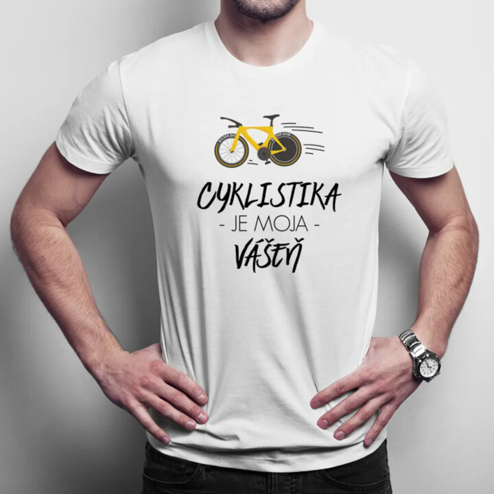 Cyklistika je moja vášeň - pánske tričko s potlačou