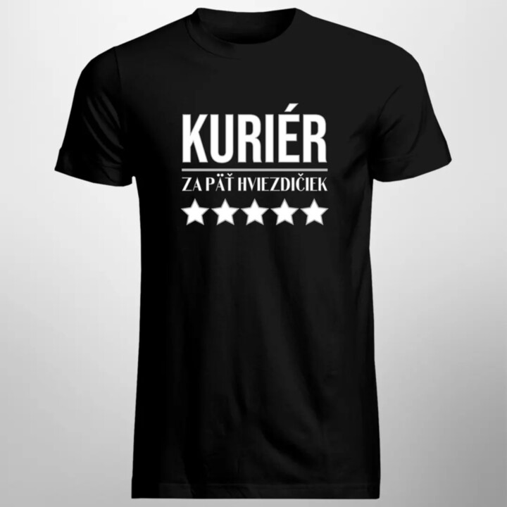 Kuriér za päť hviezdičiek - pánske tričko s potlačou
