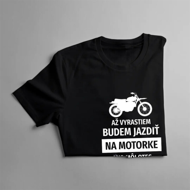 Až vyrastiem, budem jazdiť na motorke, ako môj otec - detské tričko s potlačou