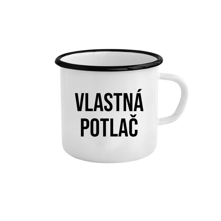 Keramický smaltovaný hrnček s vlastnou potlačou