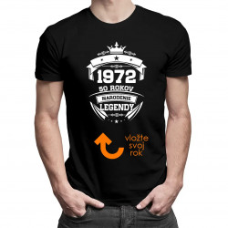 Zrodenie legendy s Vaším ročníkom - Personalizovaný produkt - pánske tričko s potlačou