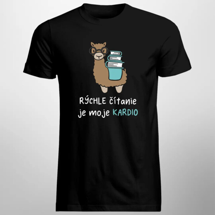 Rýchle čítanie je moje kardio - pánske tričko s potlačou