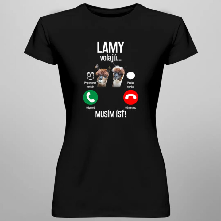 Lamy volajú, musím ísť - dámske tričko s potlačou