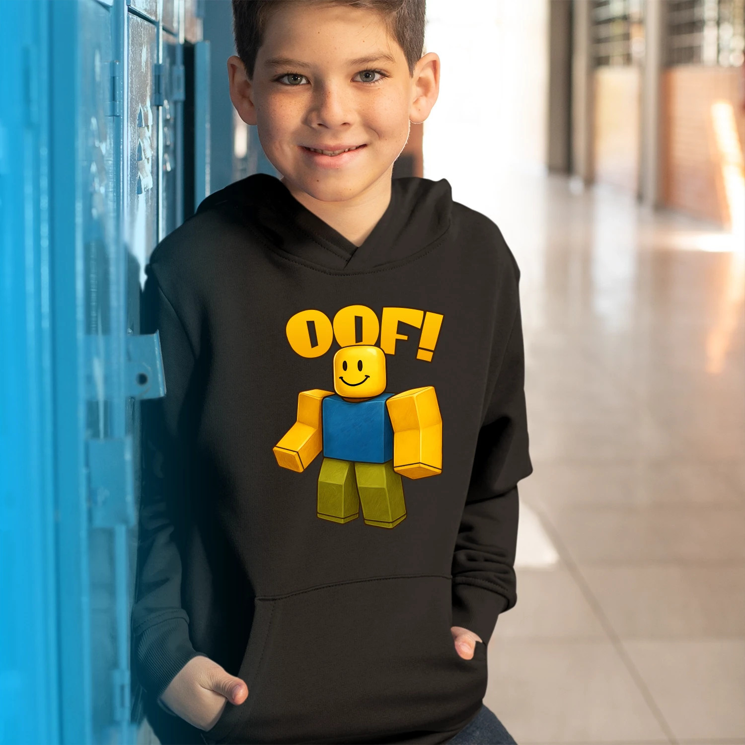 Oof - detská mikina s kapucňou pre fanúšikov hry Roblox