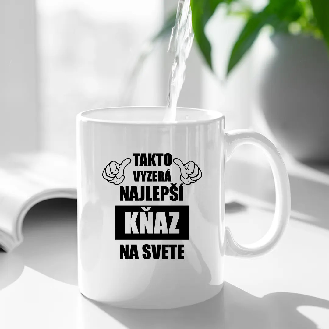 Takto vyzerá najlepší kňaz na svete - keramický hrnček s potlačou