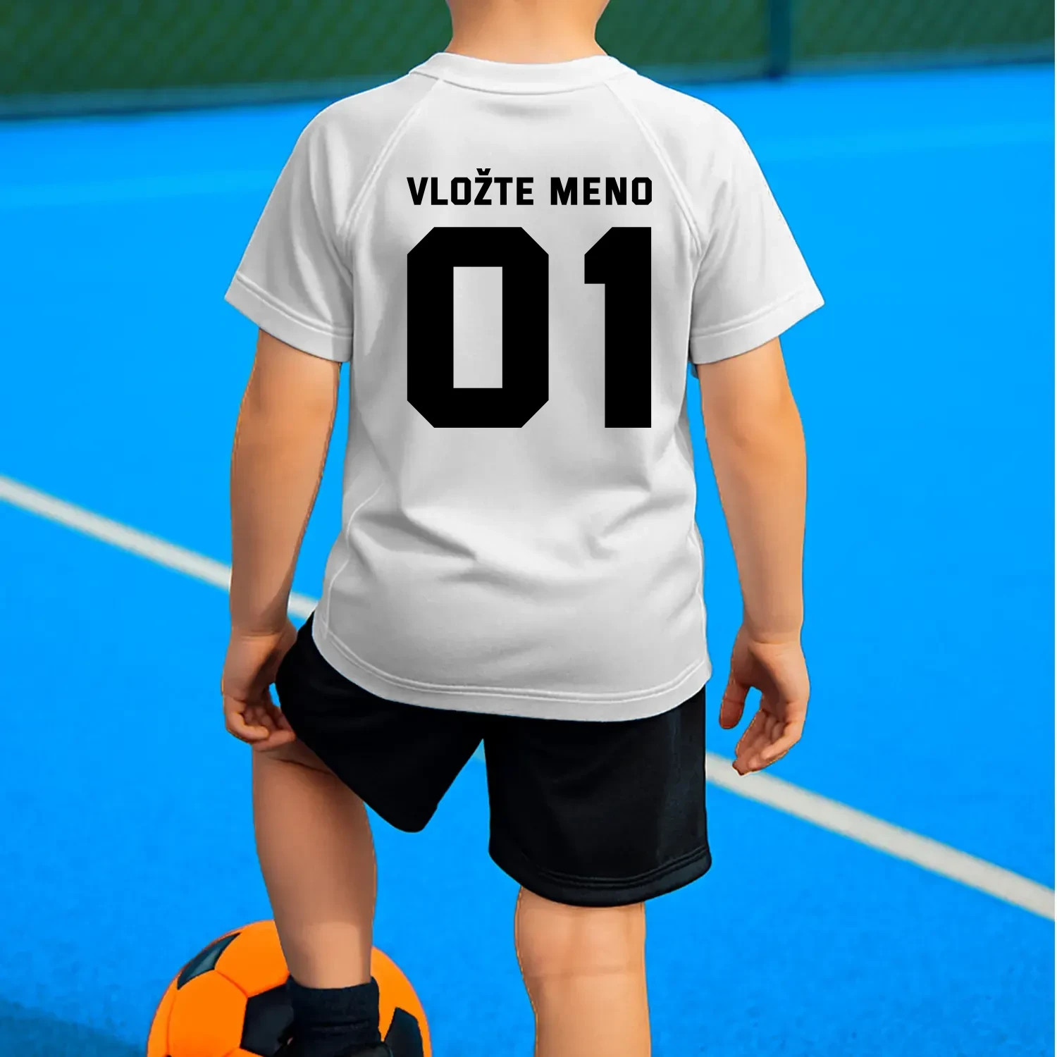 Pretekár s číslom - detské športové tričko s potlačou na chrbte - personalizovaný produkt