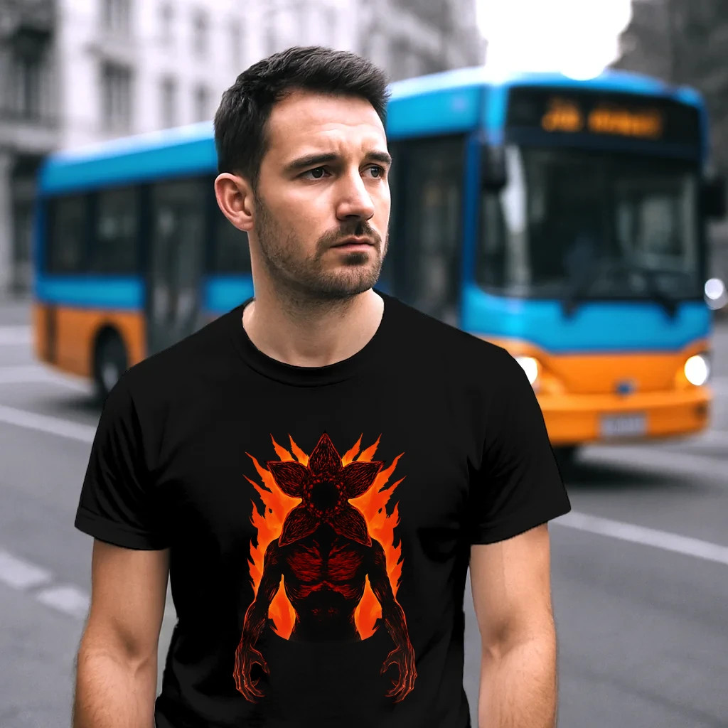 Demogorgon - pánske tričko s potlačou, Stranger Things darček pre fanúšikov