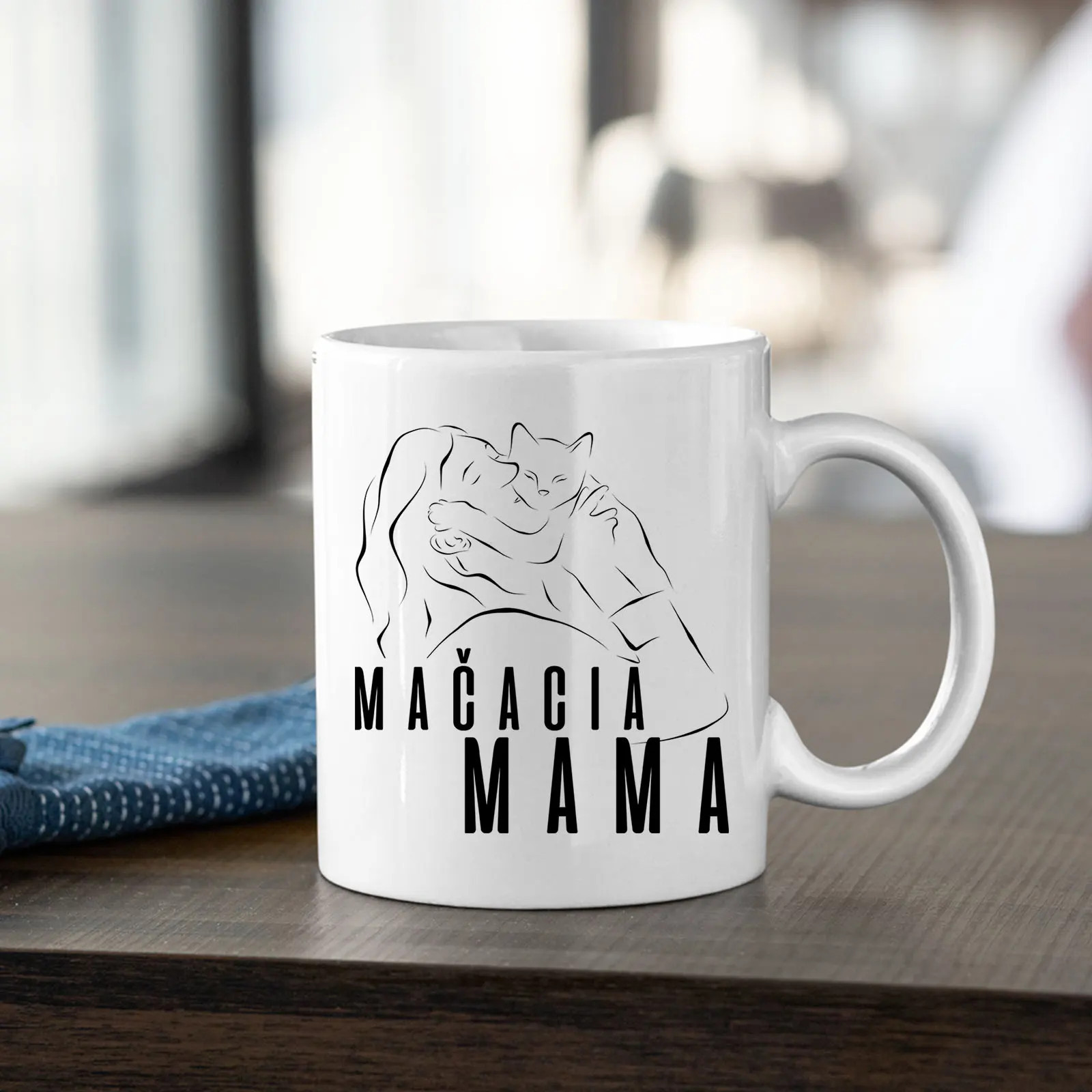 Mačacia mama - keramický hrnček s potlačou