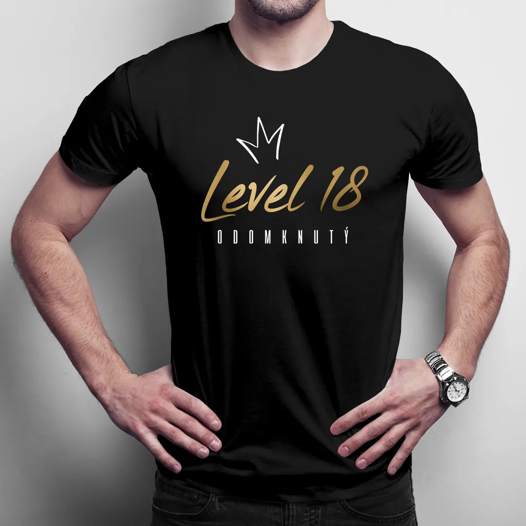 Odomknutý level 18 - pánske tričko s potlačou