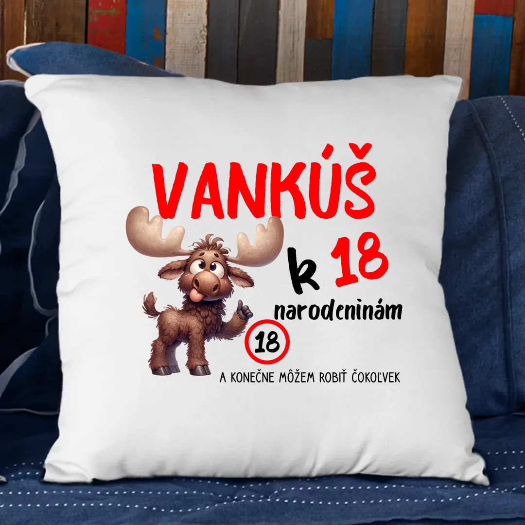 Vankúš k 18. narodeninám - a konečne môžem robiť čokoľvek - vankúš s potlačou