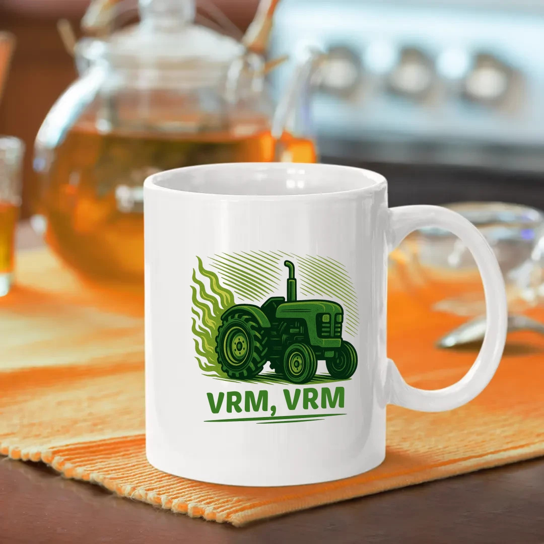 Vrm, vrm - traktor - keramický hrnček s potlačou